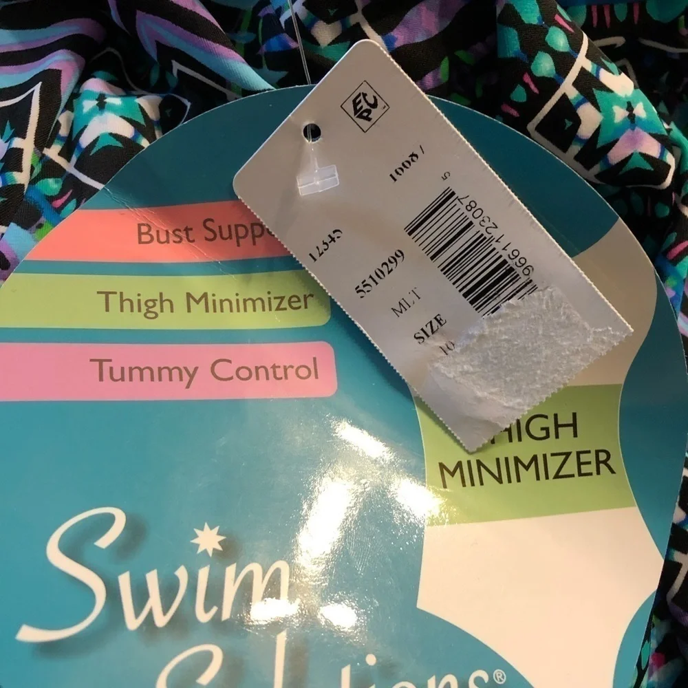 SWIM Solutions Bow Tummy-Control Swimdress NWT - Picture 4 of 8